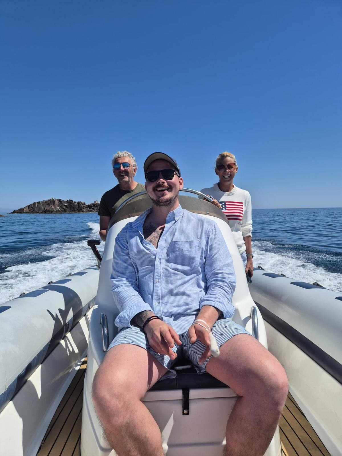 Stella Tours boat on the Sardinian coast